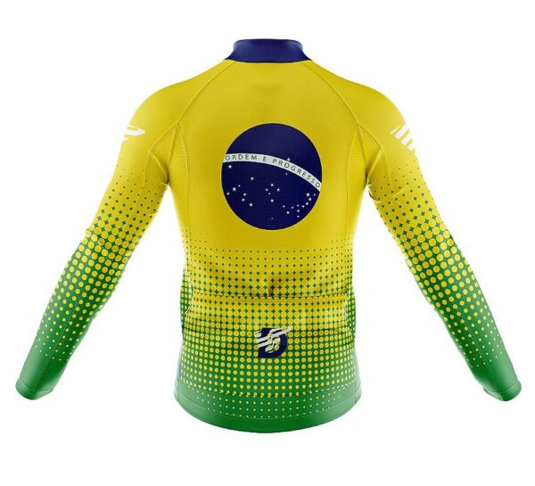 Camisa Ciclismo Brasil Manga Longa Decole Uv Bike Mtb - Imagem 2
