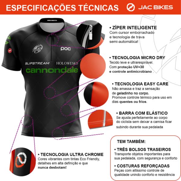 Conjunto Camisa Pai E Filho Cannondale Ciclismo Pro Mtb Uv - Imagem 3