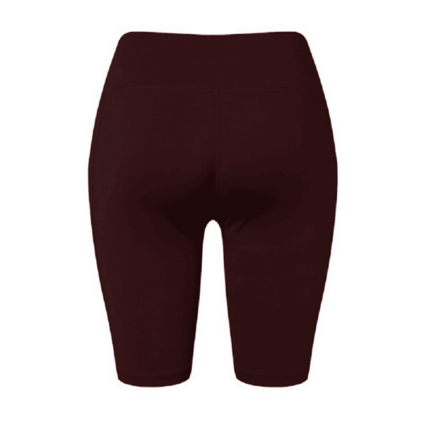 Bermuda Fitness Com Bolso Academia Dry Fit Cintura Alta Bordô - Imagem 3