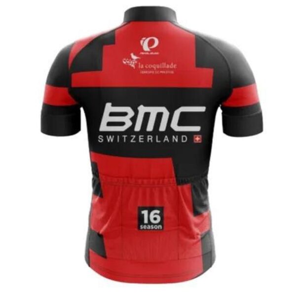 Camisa Ciclismo Bmc Manga Curta Zíper Fitness Dry Fit Mtb - Imagem 2