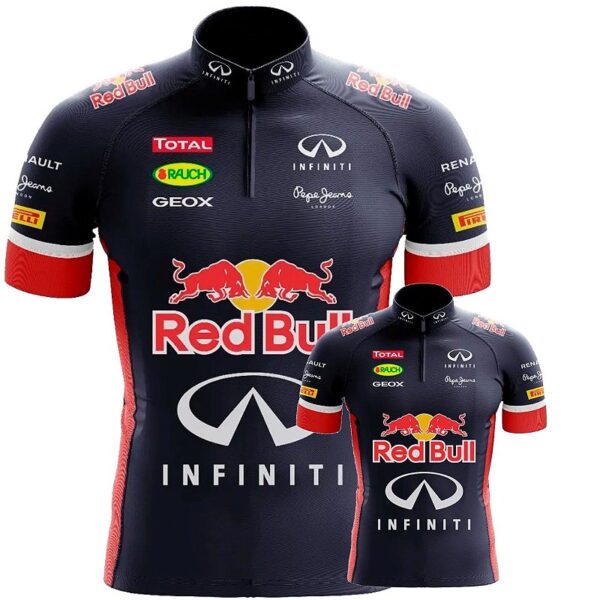 Kit Camisa Ciclismo Red Bull Pai E Filho Profissional - Imagem 1