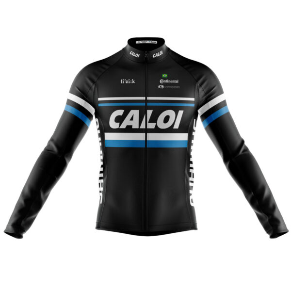 Camisa Ciclismo Caloi Manga Longa Zíper Full Fitness Dry Fit Decole - Imagem 1