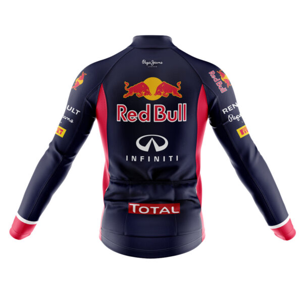 Camisa Ciclismo Red Bull Manga Longa Zíper Full Fitness Dry Fit Decole - Imagem 2