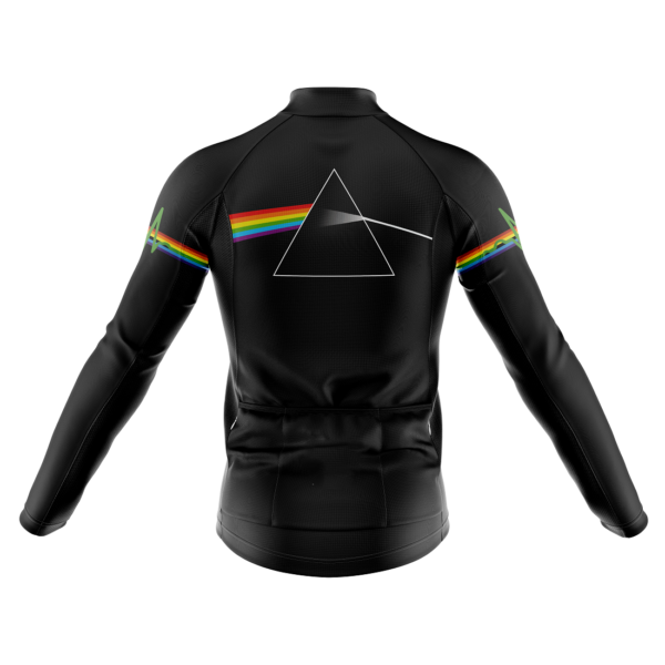 Camisa Ciclismo Pink Floyd Preta Manga Longa Zíper Full Fitness Dry Fit Decole - Imagem 2