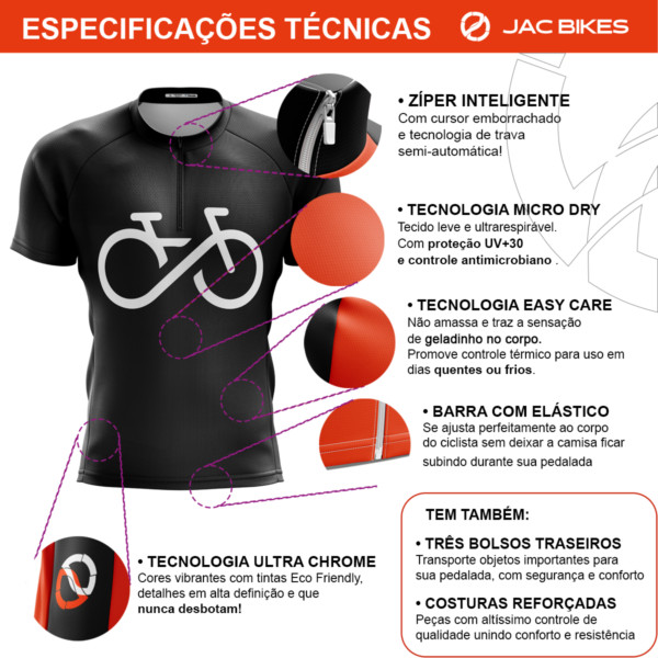 Camisa Ciclismo Dryfit Bicicleta Bike Forever Manga Curta - Imagem 4