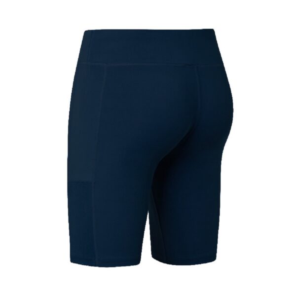 Bermuda Fitness Com Bolso Academia Dry Fit Cintura Alta Azul - Imagem 2