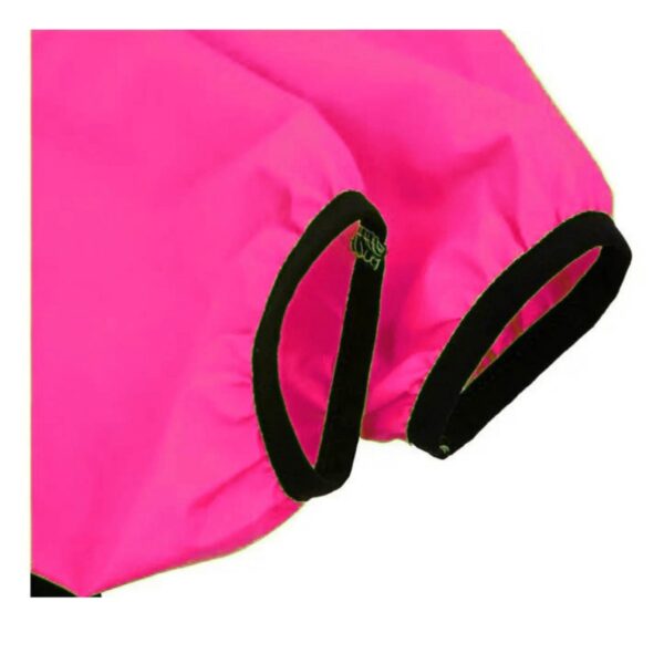 Jaqueta Corta Vento Com Bolsos Laterais Zíper e Refletivos Rosa - Imagem 3