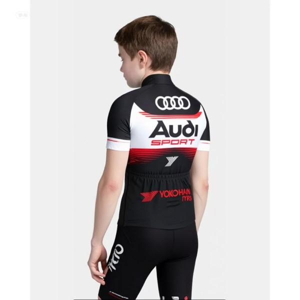 Camisa Ciclismo Infantil Audi Manga Curta Dryfit - Imagem 2
