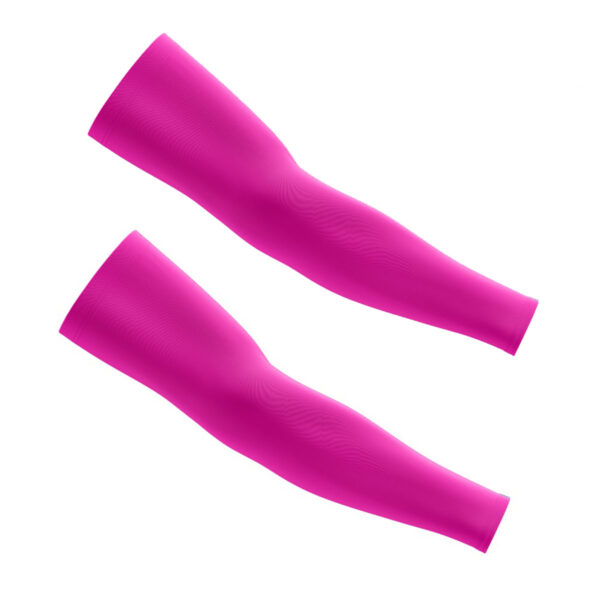 Par Manguitos Uv Manga Longa Bicicleta Ciclismo Rosa - Imagem 1