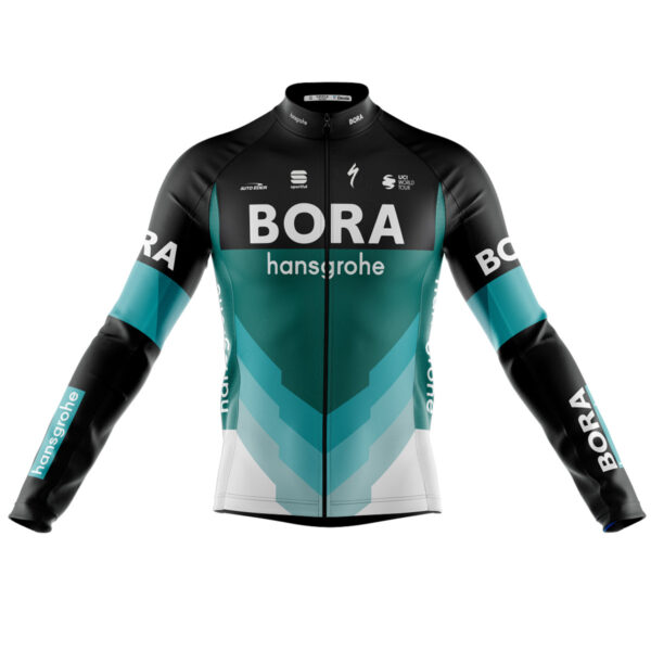 Camisa Ciclismo Bora Manga Longa Zíper Full Fitness Dry Fit Decole - Imagem 1