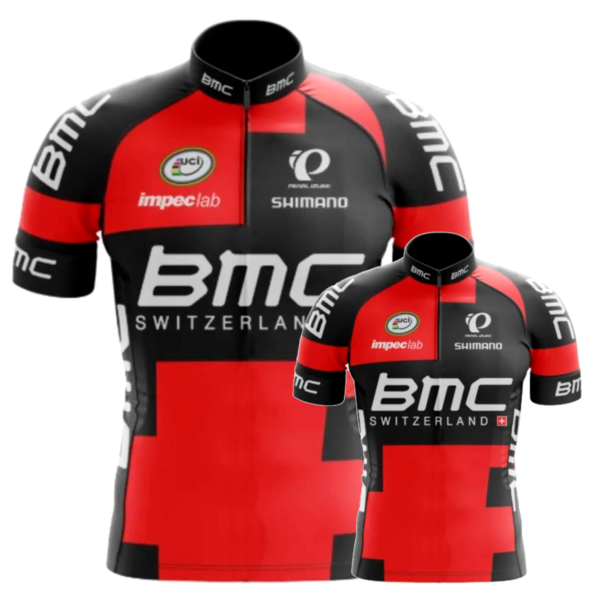 Kit Pai E Filho Camisa Ciclismo BMC Speed Proteção Mtb Pro - Imagem 1