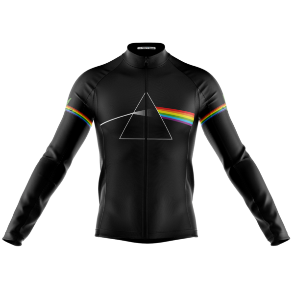 Camisa Ciclismo Pink Floyd Preta Manga Longa Zíper Full Fitness Dry Fit Decole - Imagem 1