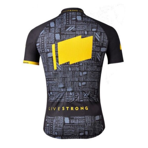 Camisa Ciclismo Livestrong Manga Curta Zíper Fitness Proteção UV Dry Fit - Imagem 2