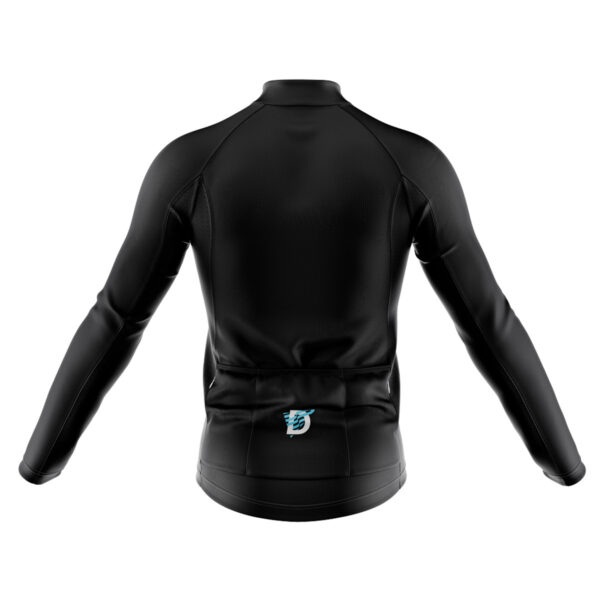 Camisa Ciclismo Bike Forever Preta Manga Longa Zíper Full Dry Fitness - Imagem 2