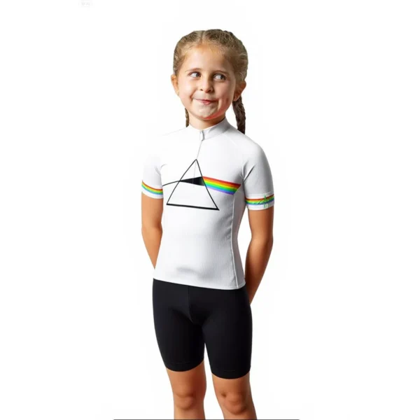 Camisa Ciclismo Infantil Pink Floyd Branco Dry Fit - Imagem 1