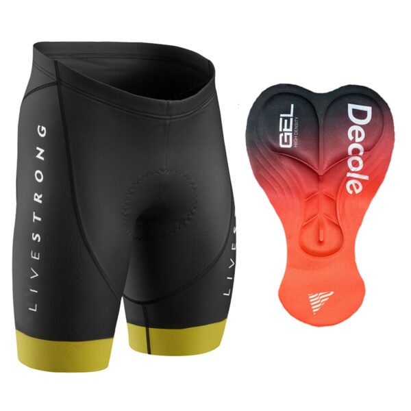 Conjunto Ciclismo Camisa Manga Curta Bermuda Livestrong - Imagem 4