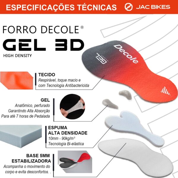 Bermuda Fox Azul Para Ciclismo Com Forro Gel Confortável - Imagem 3