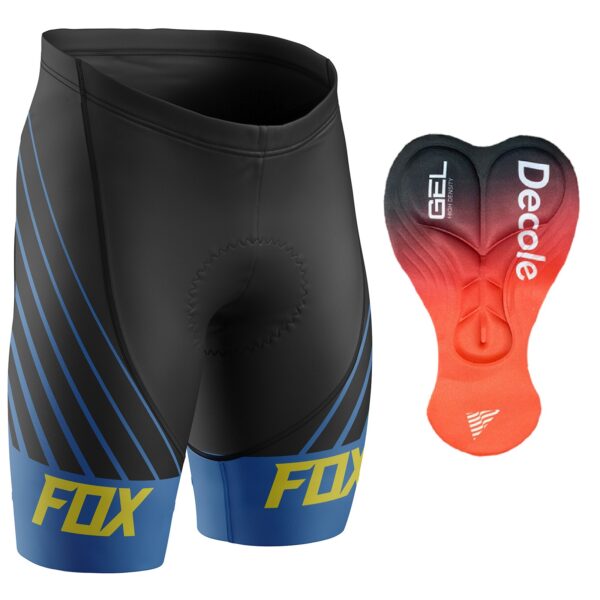 Bermuda Fox Azul Para Ciclismo Com Forro Gel Confortável - Imagem 1